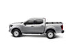 Silver pickup truck installed on a bak 2022 nissan frontier 5ft bed bakflip mx4 matte finish