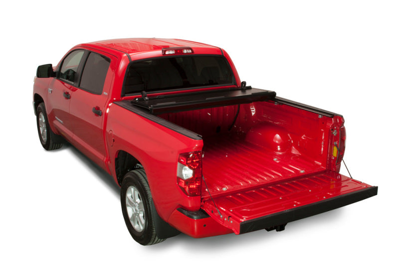 Red truck with fibermax bed cover for 2022+ toyota tundra