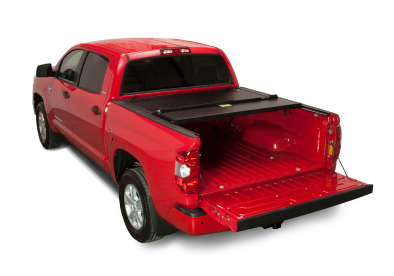 Red truck bed cover for toyota tundra 5.5ft bed - bak fibermax cover