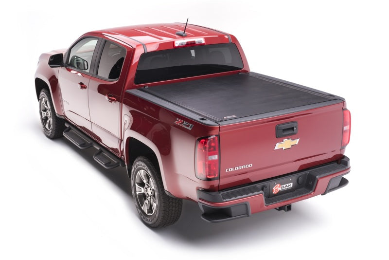 Red truck with black bed cover - bak 2023+ chevrolet colorado 5ft 2in bed - revolver x2