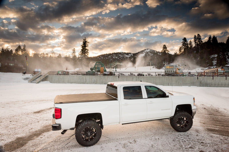 White truck parked in snow - bak revolver x2 on chevrolet colorado 5ft 2in bed