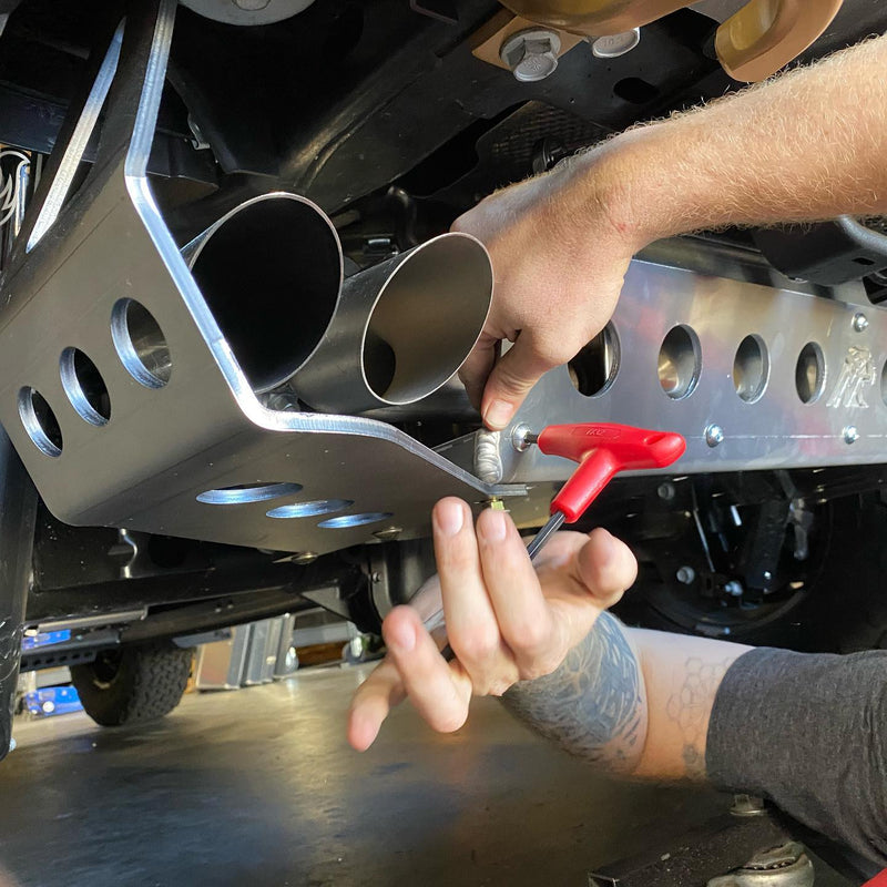 JLU Aluminum Rear Exhaust Skid — 392 Hemi