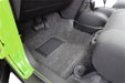 Green interior of a bedrug 07-10 jeep jk 2dr front 3pc floor kit