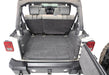 Trunk compartment of jeep wrangler with bedrug cargo kit installed
