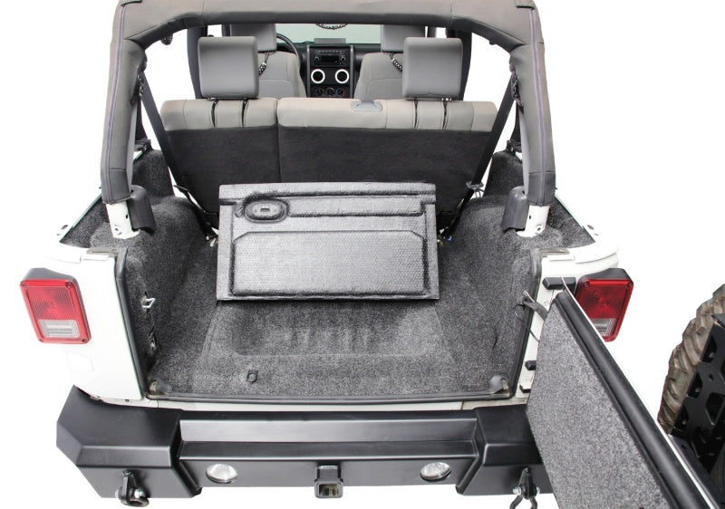 Jeep jk 2dr rear cargo kit with trunk compartment open
