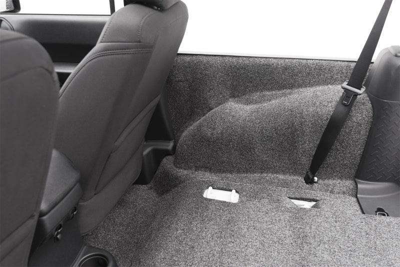 Jeep wrangler rear seat folded in bedrug cargo kit