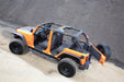 Bedrug bedtred floor kit for jeep wrangler with black and orange interior