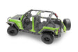 Bedrug 07-16 jeep jk unlimited 4dr front 4pc floor kit with green jeep doors open
