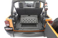 Bedrug jeep jk 2dr rear 5pc bedtred cargo kit showing back end of jeep with seat up