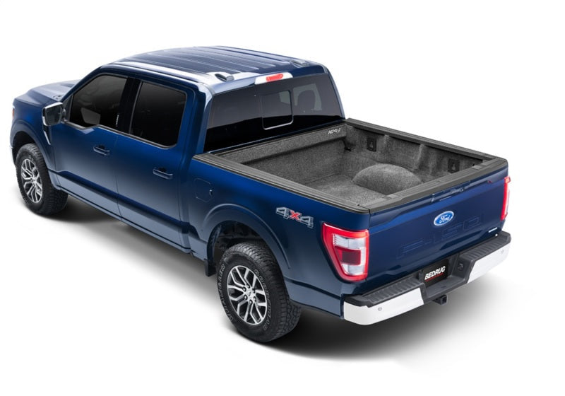 Blue ford truck bedrug bedliner for f-150 with installation instructions