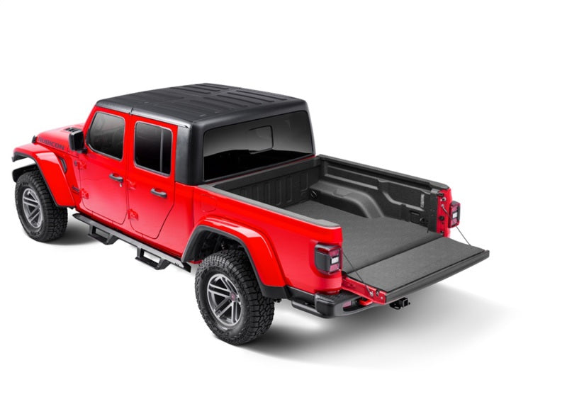 Red truck bed mat for 20-23 jeep gladiator, suitable for spray-in & non-lined beds