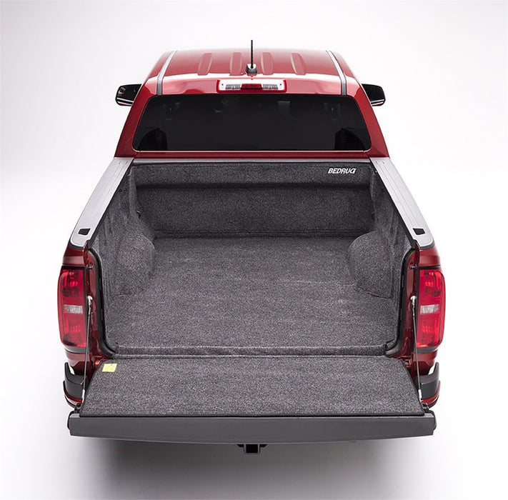 Red truck bed liner with trunk open - bedrug 20-23 jeep gladiator jt 5 foot full bed liner