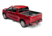 Red truck bedliner for gm silverado/sierra 1500 with multi-pro tailgate, rear view