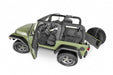 Green jeep with black door and seat - bedrug 97-06 jeep tj rear 4pc bedtred cargo kit (incl tailgate)