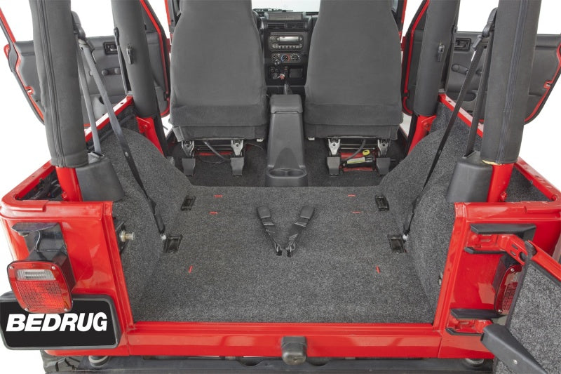 Bedrug jeep tj rear cargo kit made from single fabric piece