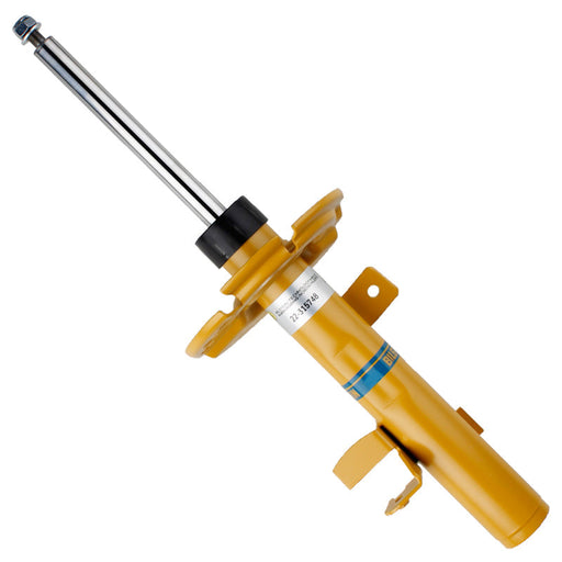 Bilstein b6 performance suspension strut assembly for ford escape - front left - yellow shock absorber on white background