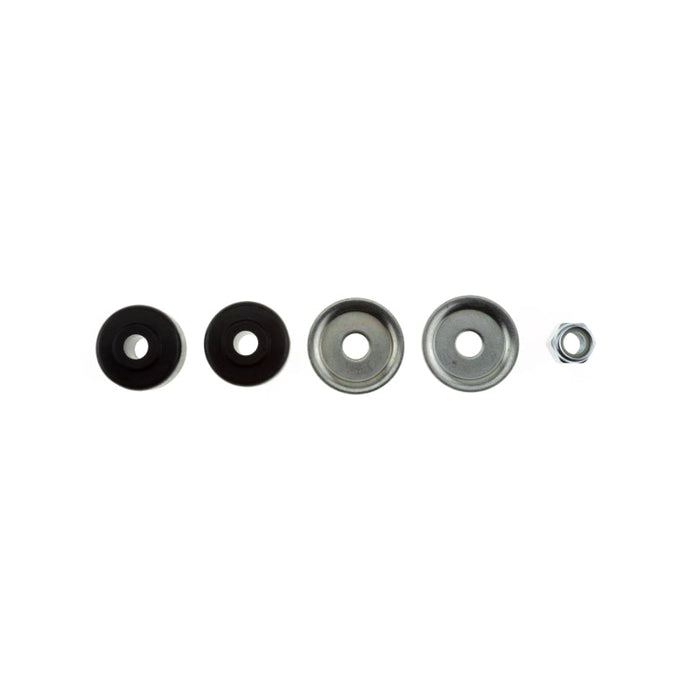 Black and silver metal buttons on bilstein 4600 series shock absorber