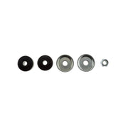 Pair of black and white rubber washers for bilstein 4600 series 00-06 toyota tundra/01-07 sequoia front shock absor