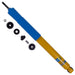 Blue and yellow pen with a black tip on a shock absorber product ’bilstein 4600 series’