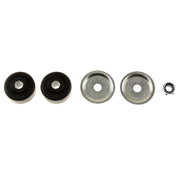 Three metal screws and a black rubber nut for bilstein 4600 series front shock absorber