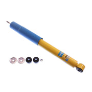 Blue and yellow hydraulic cylinder with screw on bilstein 4600 series shock absorber