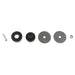 Four black rubber washers for bilstein 4600 series 1994 dodge ram 2500 base front 46mm monotube shock absorber