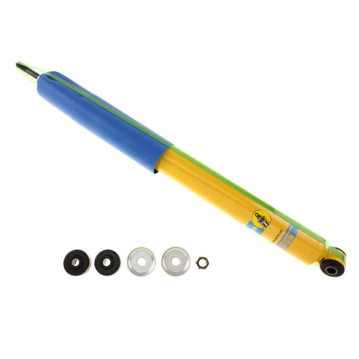 Yellow and blue pen with a black rubber ball on product named bilstein 4600 series shock absorber