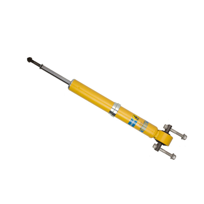 Bilstein 4600 series yellow shock absorber on white background