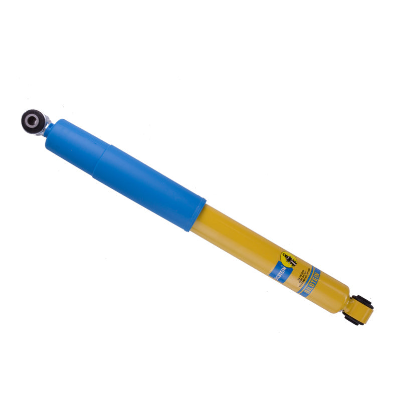 Bilstein 4600 series yellow shock absorber on white background