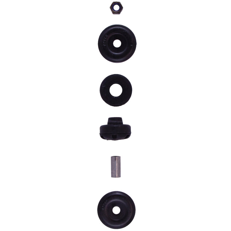 Pair of black rubber wheels - bilstein 5100 series 46mm monotube shock absorber