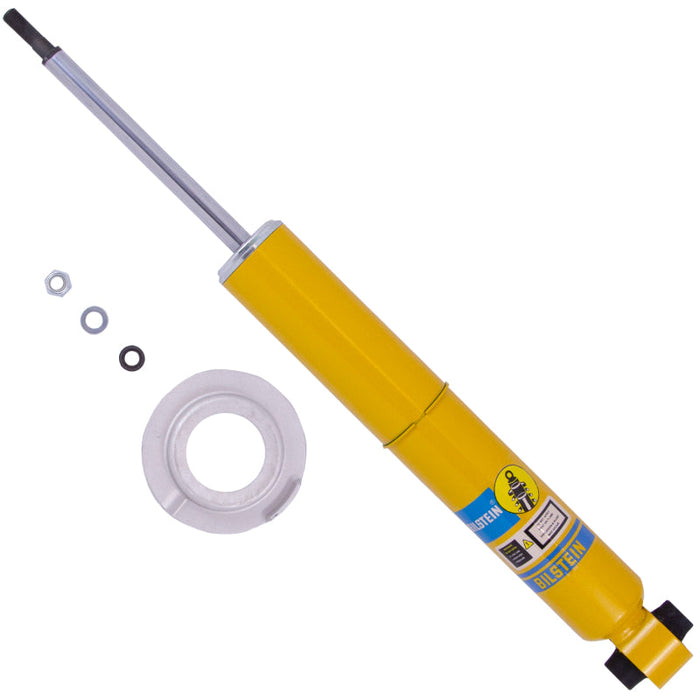 Bilstein b6 shock absorber with yellow hydraulic cylinder and white and black seals