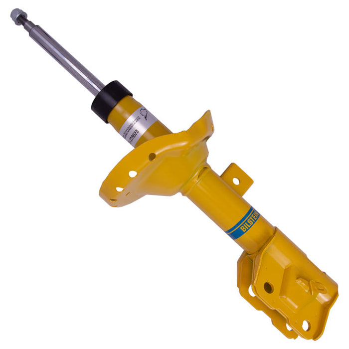 Bilstein b6 shock absorber for subaru outback, yellow monotube absorber on white background