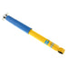 Blue and yellow pen on white background