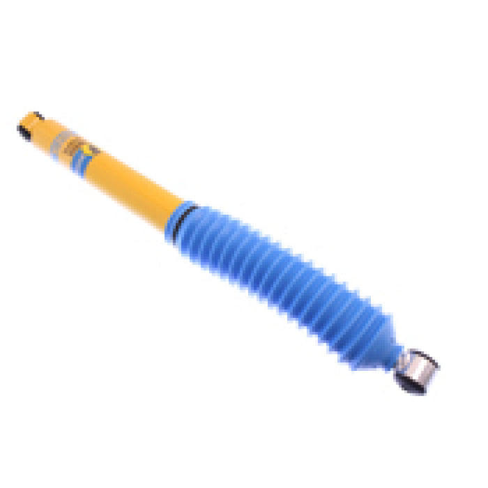 Bilstein b6 1999 ford f-250 super duty lariat 4wd front shock absorber with blue and yellow spring on white background