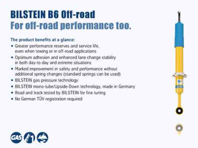 Bilstein b6 2001 toyota sequoia limited rear 46mm monotube shock absorber - high performance design