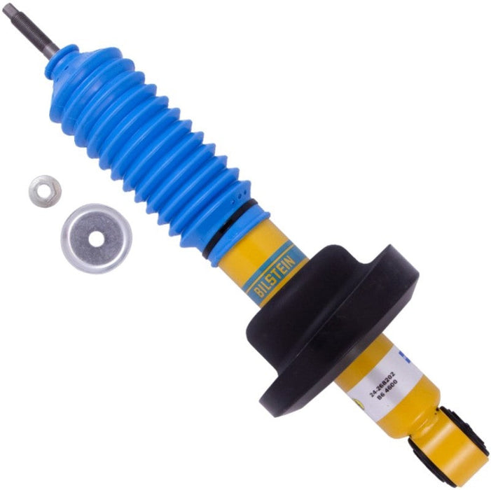 Close-up of bilstein b6 4600 series monotube shock absorber with bolt and nuts for nissan titan