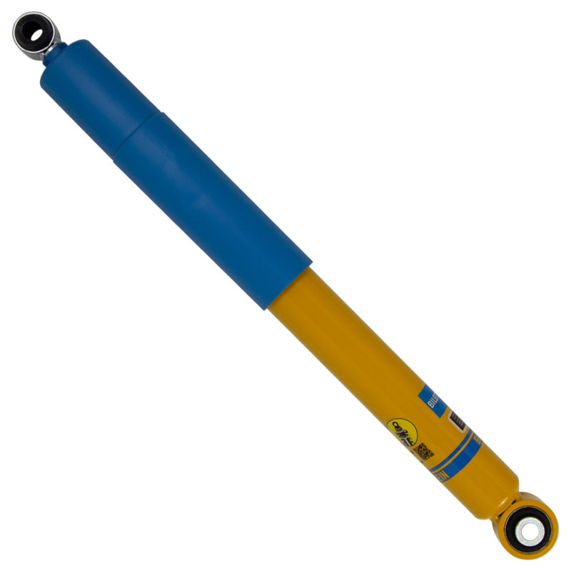 Blue and yellow plastic pipe with metal fitting - bilstein b6 4600 series 2022+ nissan frontier rear shock absorber
