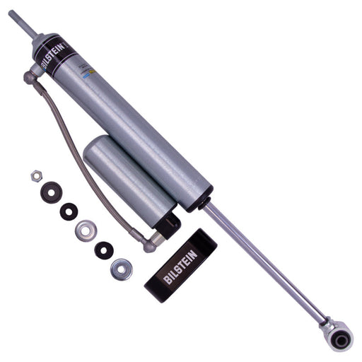 Bilstein b8 5160 series rear shock absorber with remote reservoir on white background