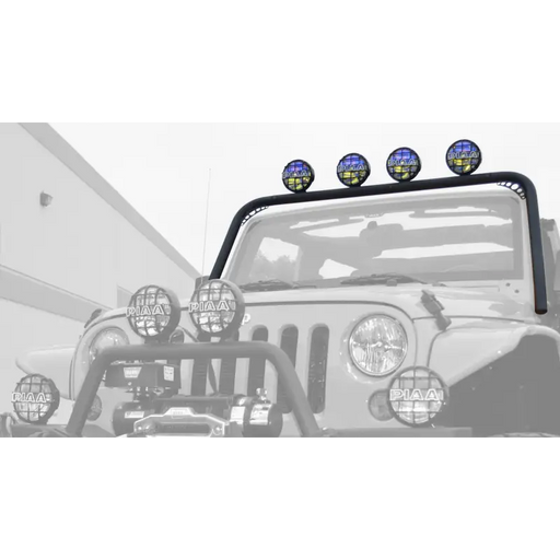 Body Armor 4x4 LED lights on front of Jeep Wrangler JK - Cargo Roof Rack Box 2 Of 2