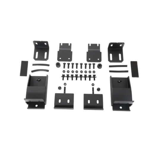Black plastic brackets for Body Armor 4x4 4dr roof rack front/rear frame kit.