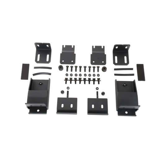 Black plastic brackets for Wrangler JK roof rack mount kit by Body Armor 4x4.