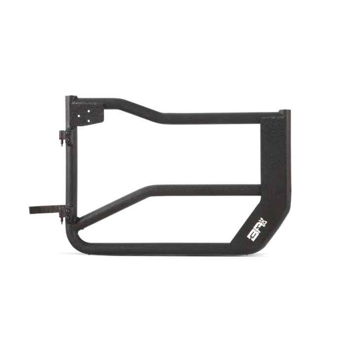 Body Armor 4x4 front bumper bracket in black for Wrangler JK Tube Doors.