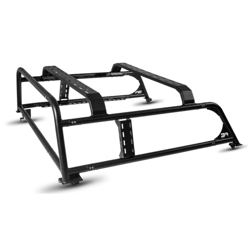 Black front bumper on Body Armor 4x4 Toyota Tacoma Overland Rack