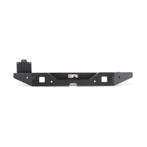 Black metal shelf on white background for Body Armor 4x4 Jeep Wrangler bumper.