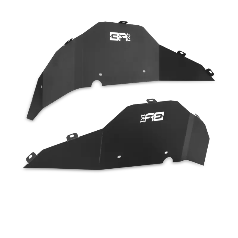 Body Armor 4x4 Jeep Wrangler JL Rear Fender Liners: Black plastic fenders for the F3 model.