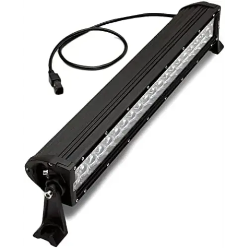 Body Armor 4x4 20in Blackout LED Light Bar Combo Beam with Wiring Harness - image featuring a light bar with cable attached