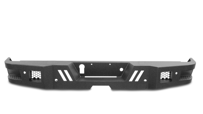 Body armor 4x4 ford superduty eco series rear bumper with white stripe