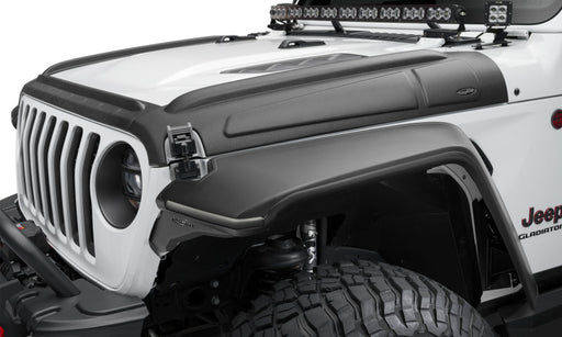 Bushwacker jeep wrangler jk/jku trail armor hood armor - tex. Black with front bumper mount kit for jl