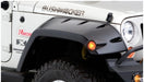 White jeep with pocket style fender flares - bushwacker 07-18 jeep wrangler