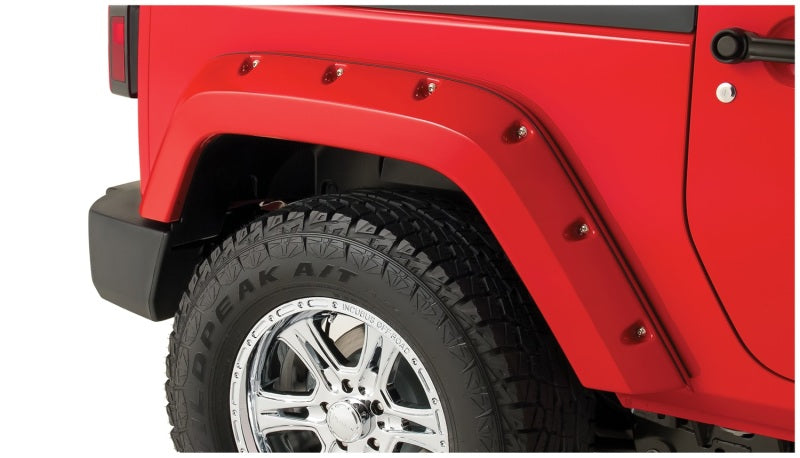 Bushwacker pocket style fender flares for jeep wrangler - black